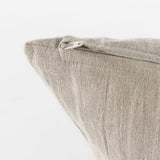 Raquel 18L x 18W Beige and Black Fabric Plaid Decorative Pillow Cover from Mercana - Luna Furniture