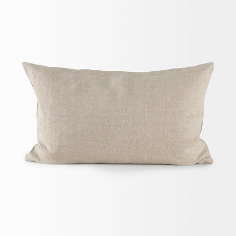 Danika 13.0L x 21.0W x 0.2H Beige and Gold Fabric Decorative Pillow Cover from Mercana - Luna Furniture