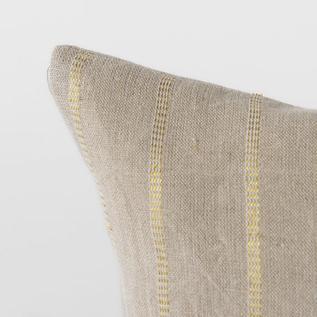 Danika 13.0L x 21.0W x 0.2H Beige and Gold Fabric Decorative Pillow Cover from Mercana - Luna Furniture