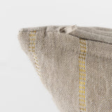 Danika 18 x 18 Beige and Gold Fabric Decorative Pillow Cover from Mercana - Luna Furniture