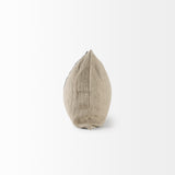 Isolde 14L x 26W Beige and Black Fabric Color Blocked Decorative Pillow Cover from Mercana - Luna Furniture