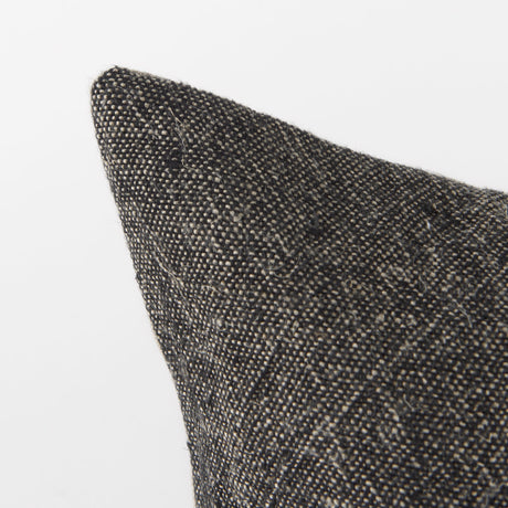 Isolde 14L x 26W Beige and Black Fabric Color Blocked Decorative Pillow Cover from Mercana - Luna Furniture