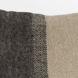 Isolde 14L x 26W Beige and Black Fabric Color Blocked Decorative Pillow Cover from Mercana - Luna Furniture