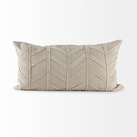 Ivivva 14L x 26W Beige Fabric Textured Decorative Pillow Cover from Mercana - Luna Furniture