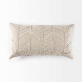 Ivivva 14L x 26W Beige Fabric Textured Decorative Pillow Cover from Mercana - Luna Furniture