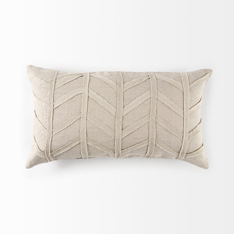 Ivivva 14L x 26W Beige Fabric Textured Decorative Pillow Cover from Mercana - Luna Furniture