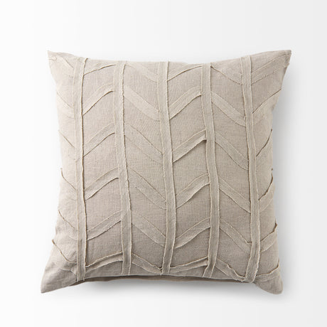 Ivivva 20L x 20W Beige Fabric Textured Decorative Pillow Cover from Mercana - Luna Furniture