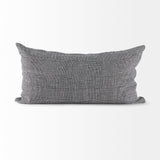 Ramone 14 x 26 White and Black Fabric Decorative Pillow Cover from Mercana - Luna Furniture