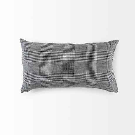 Ramone 14 x 26 White and Black Fabric Decorative Pillow Cover from Mercana - Luna Furniture