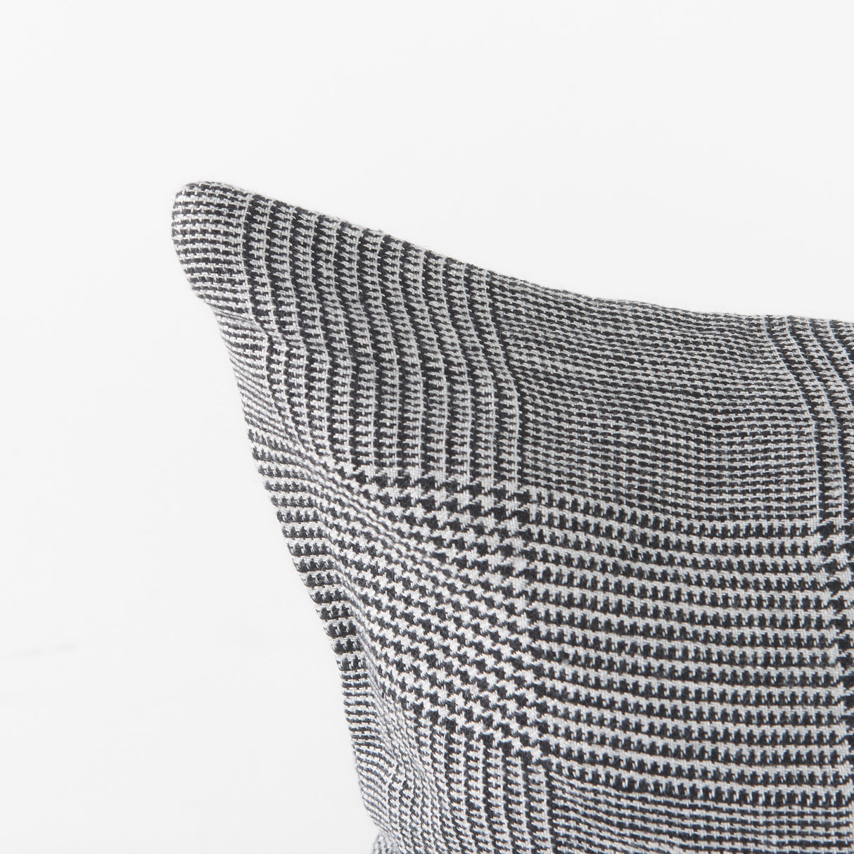 Ramone 14 x 26 White and Black Fabric Decorative Pillow Cover from Mercana - Luna Furniture