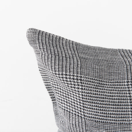 Ramone 14 x 26 White and Black Fabric Decorative Pillow Cover from Mercana - Luna Furniture