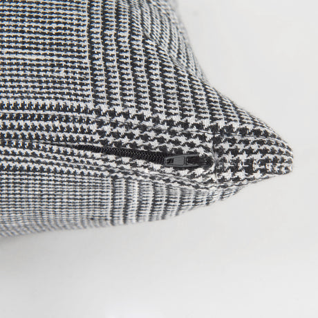 Ramone 14 x 26 White and Black Fabric Decorative Pillow Cover from Mercana - Luna Furniture