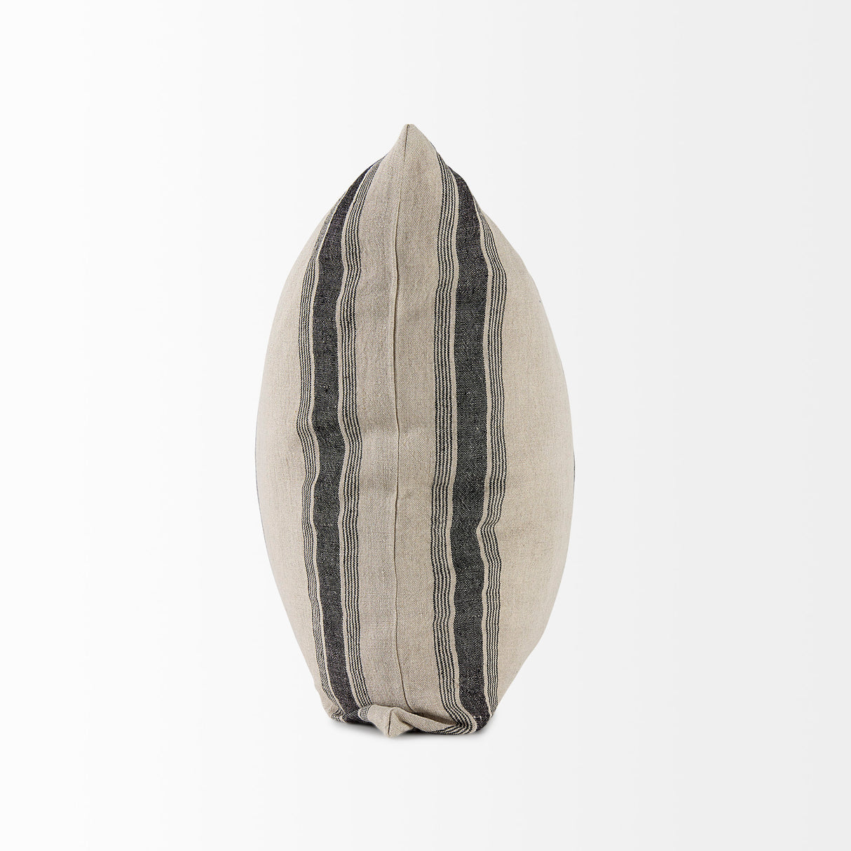 Hattie 20L x 20W Beige and Black Fabric Striped Decorative Pillow Cover from Mercana - Luna Furniture