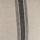 Hattie 20L x 20W Beige and Black Fabric Striped Decorative Pillow Cover from Mercana - Luna Furniture