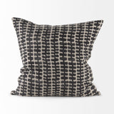 Miriam 18L x 18W Beige and Black Fabric Patterned Decorative Pillow Cover from Mercana - Luna Furniture