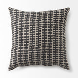 Miriam 18L x 18W Beige and Black Fabric Patterned Decorative Pillow Cover from Mercana - Luna Furniture