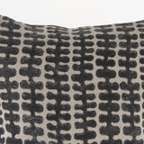 Miriam 18L x 18W Beige and Black Fabric Patterned Decorative Pillow Cover from Mercana - Luna Furniture