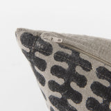 Miriam 18L x 18W Beige and Black Fabric Patterned Decorative Pillow Cover from Mercana - Luna Furniture