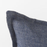 Aubrielle 14L x 26W Gray and Blue Fabric Color Blocked Decorative Pillow Cover from Mercana - Luna Furniture