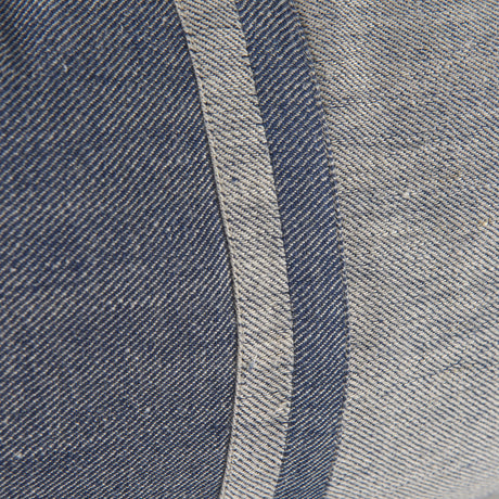 Aubrielle 14L x 26W Gray and Blue Fabric Color Blocked Decorative Pillow Cover from Mercana - Luna Furniture