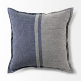 Aubrielle 20L x 20W Gray and Blue Fabric Color Blocked Decorative Pillow Cover from Mercana - Luna Furniture