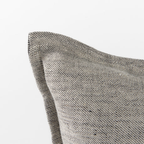 Zadie 14L x 26W Light Gray and Dark Gray Fabric Color Blocked Decorative Pillow Cover from Mercana - Luna Furniture