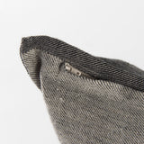 Zadie 14L x 26W Light Gray and Dark Gray Fabric Color Blocked Decorative Pillow Cover from Mercana - Luna Furniture