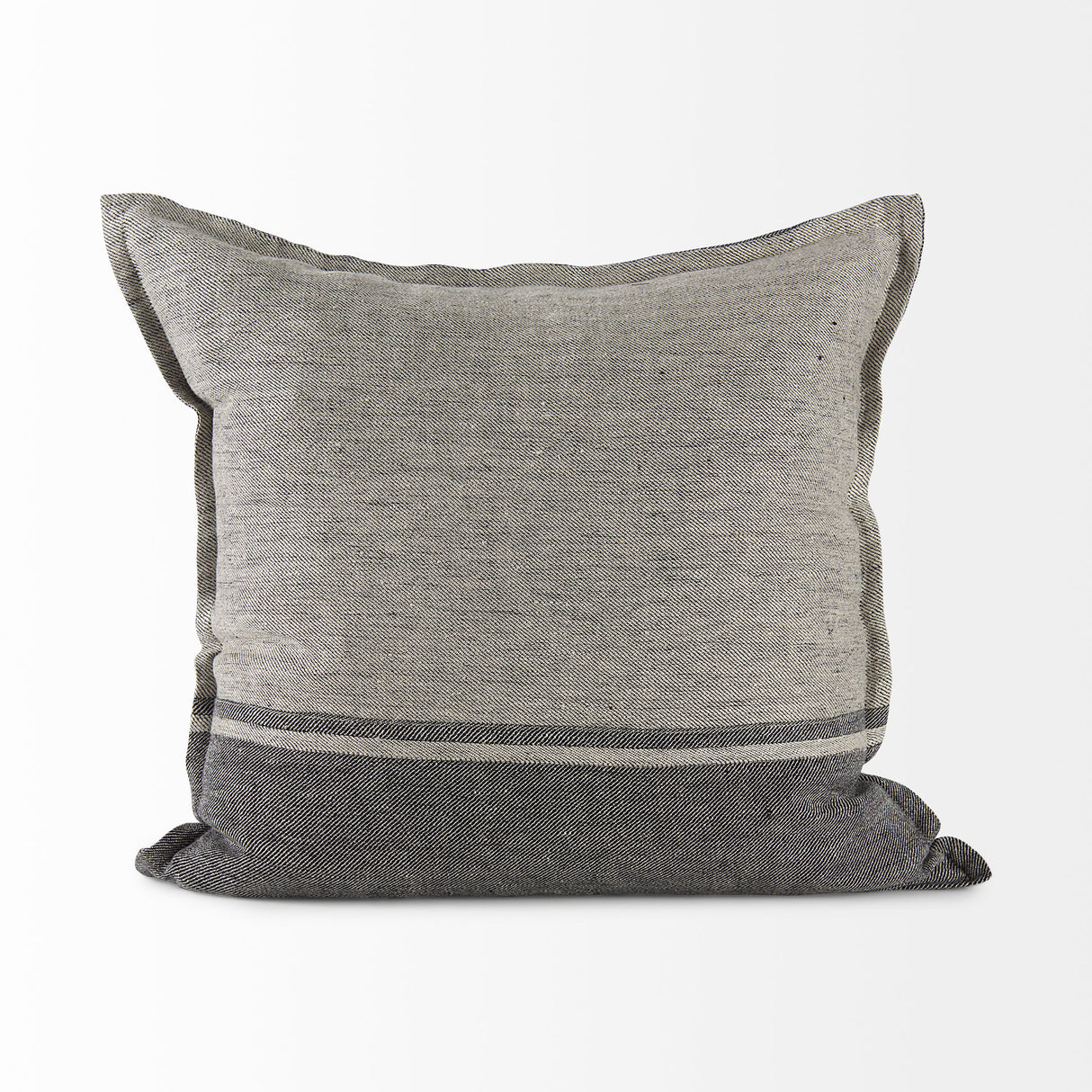 Zadie 20L x 20W Light Gray and Dark Gray Fabric Color Blocked Decorative Pillow Cover from Mercana - Luna Furniture