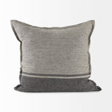 Zadie 20L x 20W Light Gray and Dark Gray Fabric Color Blocked Decorative Pillow Cover from Mercana - Luna Furniture