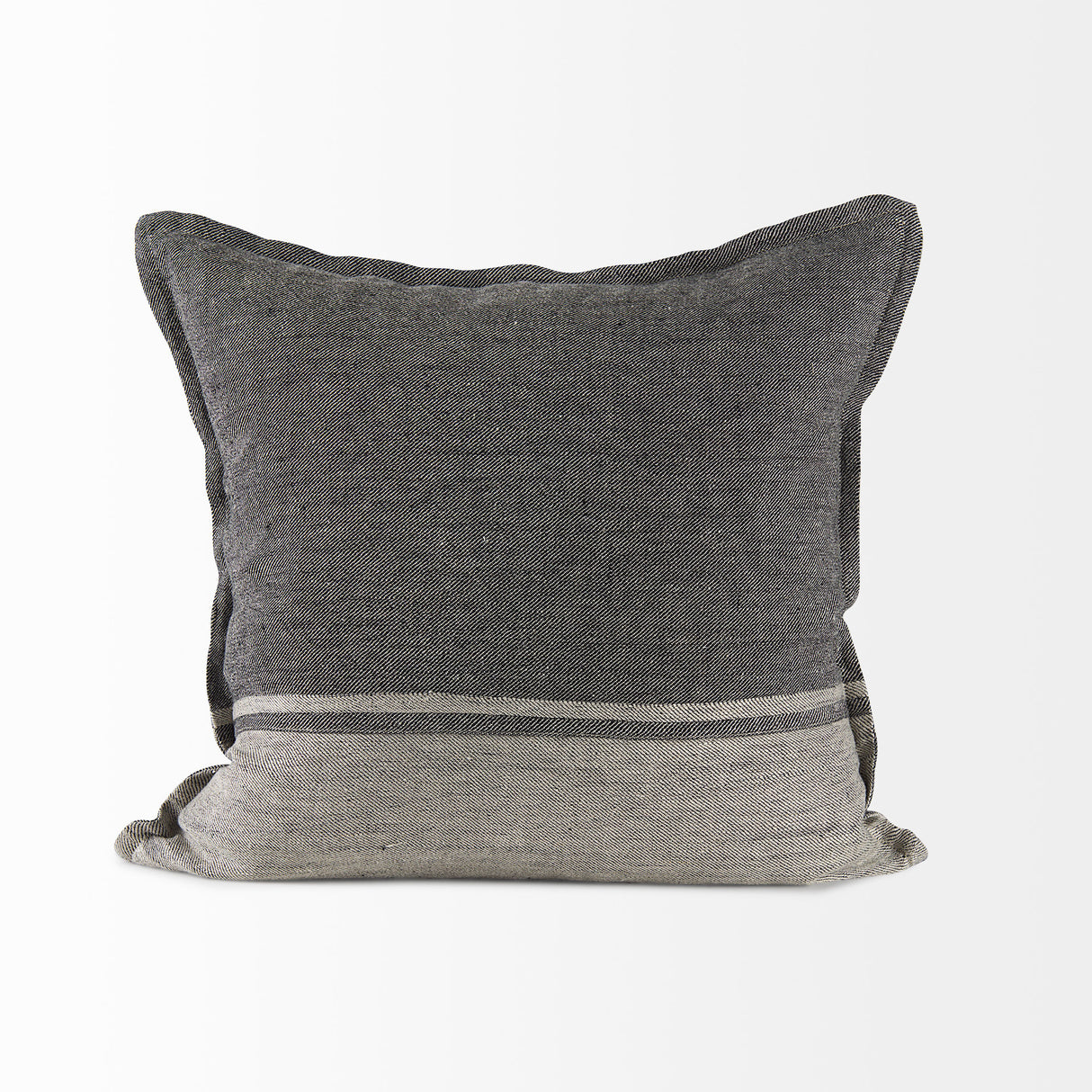 Zadie 20L x 20W Light Gray and Dark Gray Fabric Color Blocked Decorative Pillow Cover from Mercana - Luna Furniture