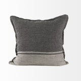 Zadie 20L x 20W Light Gray and Dark Gray Fabric Color Blocked Decorative Pillow Cover from Mercana - Luna Furniture