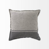 Zadie 20L x 20W Light Gray and Dark Gray Fabric Color Blocked Decorative Pillow Cover from Mercana - Luna Furniture
