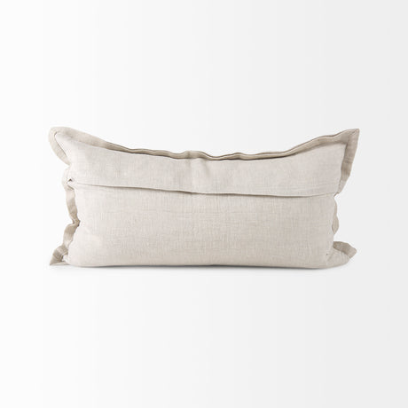 Mae 14L x 26W Beige Fabric Decorative Pillow Cover from Mercana - Luna Furniture
