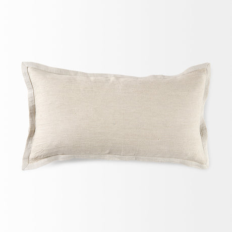 Mae 14L x 26W Beige Fabric Decorative Pillow Cover from Mercana - Luna Furniture