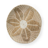 Mekhi 24.0L x 24.0W x 3.5 Light Brown Seagrass W/White String Round Wall Hanging Plate from Mercana - Luna Furniture