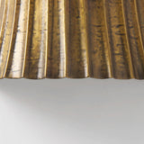 Letitia 10.5L x 5.5W x 11.0H Gold Hammered Metal Fan Wall Sconce from Mercana - Luna Furniture