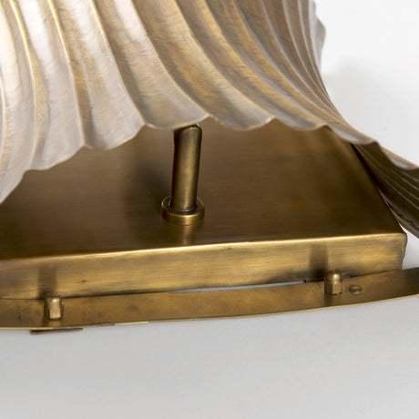 Letitia 10.5L x 5.5W x 11.0H Gold Hammered Metal Fan Wall Sconce from Mercana - Luna Furniture