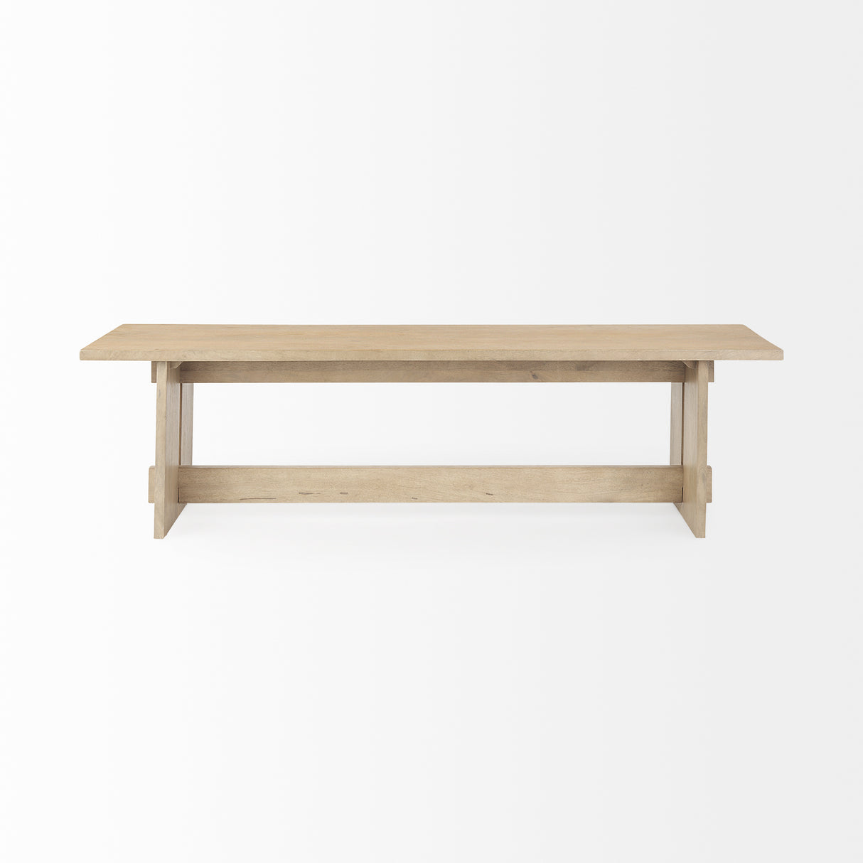 Aida 18H Light Brown Wood Dining Bench from Mercana - Luna Furniture