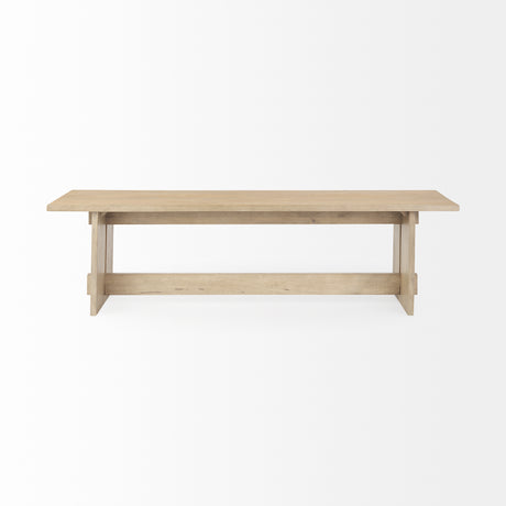 Aida 18H Light Brown Wood Dining Bench from Mercana - Luna Furniture