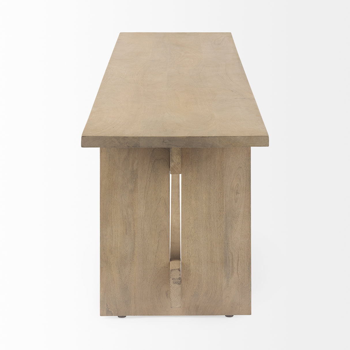 Aida 18H Light Brown Wood Dining Bench from Mercana - Luna Furniture