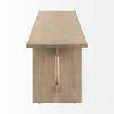 Aida 18H Light Brown Wood Dining Bench from Mercana - Luna Furniture