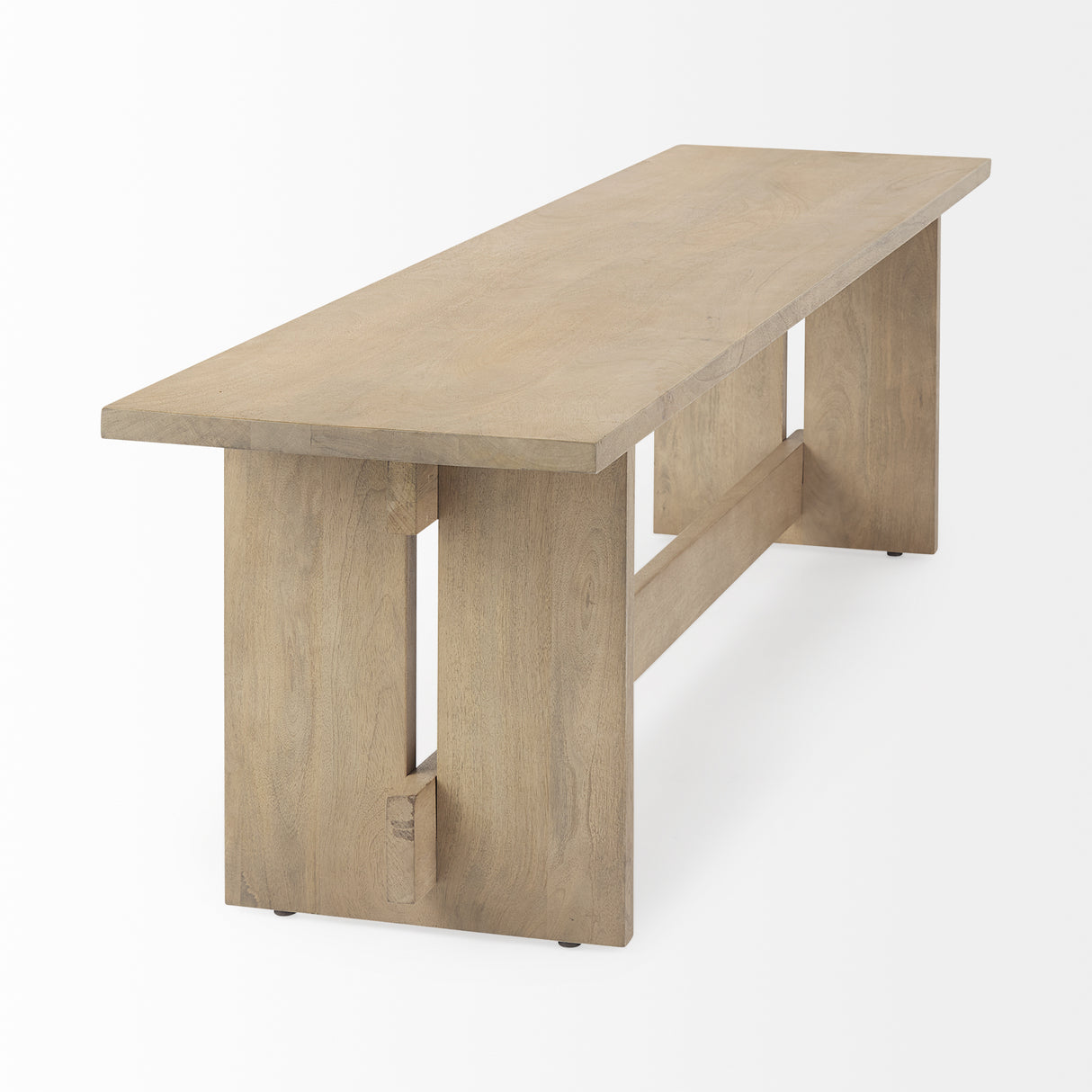 Aida 18H Light Brown Wood Dining Bench from Mercana - Luna Furniture
