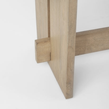 Aida 18H Light Brown Wood Dining Bench from Mercana - Luna Furniture