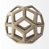Geom 7.1L x 7.1W x 7.1H Tan Ceramic Geometric Object from Mercana - Luna Furniture
