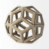 Geom 7.1L x 7.1W x 7.1H Tan Ceramic Geometric Object from Mercana - Luna Furniture