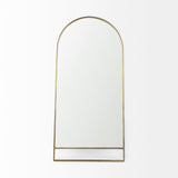 Sadie 36.0L x 2.0W x 76.0H Antique Gold Metal Rounded Arch Floor Mirror from Mercana - Luna Furniture