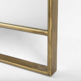 Sadie 36.0L x 2.0W x 76.0H Antique Gold Metal Rounded Arch Floor Mirror from Mercana - Luna Furniture