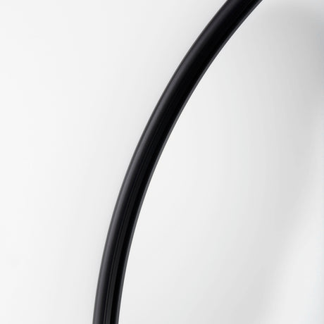 Sadie 36.0L x 2.0W x 76.0H Black Metal Rounded Arch Floor Mirror from Mercana - Luna Furniture