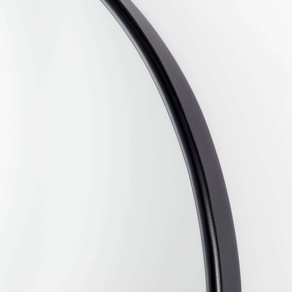 Sadie 36.0L x 2.0W x 76.0H Black Metal Rounded Arch Floor Mirror from Mercana - Luna Furniture