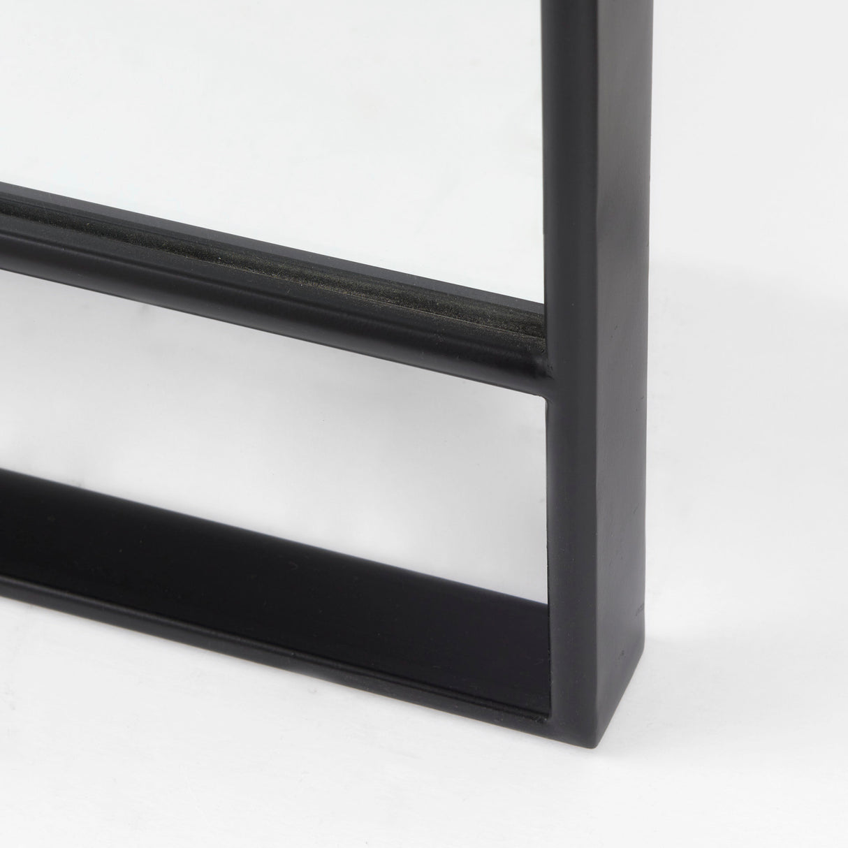 Sadie 36.0L x 2.0W x 76.0H Black Metal Rounded Arch Floor Mirror from Mercana - Luna Furniture